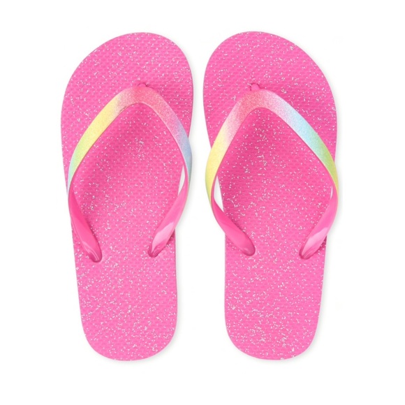 The Children's Place Other - NWT Children’s Place Pink Glitter Flip Flops 10-11
